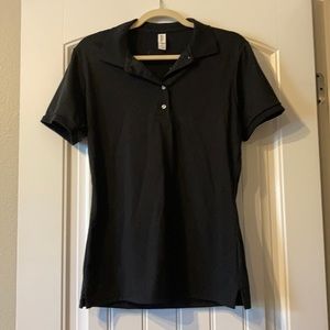 Black short sleeve polo shirt